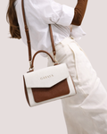 Structured Two-Tone Handbag